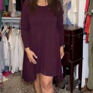 Philosophy Deep Purple Long Sleeve Dress